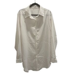 Classic White Women’s Oversized Button Down Shirt